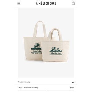SOLD Aime Leon Dore Large Unisphere Tote Bag